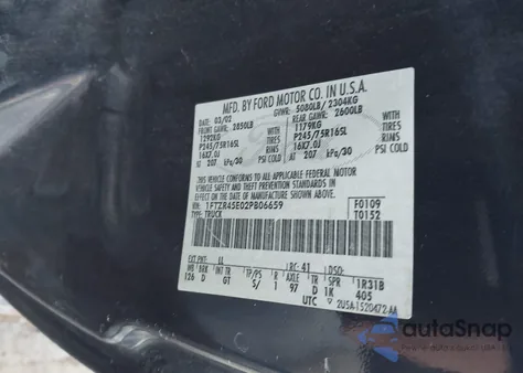 2002 Ford Ranger Edge/Xlt из США, поврежденный, VIN 1FTZR45E02PB06659